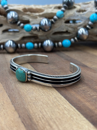 Turquoise Cuff #9826-10 by Yazzie, Navajo
