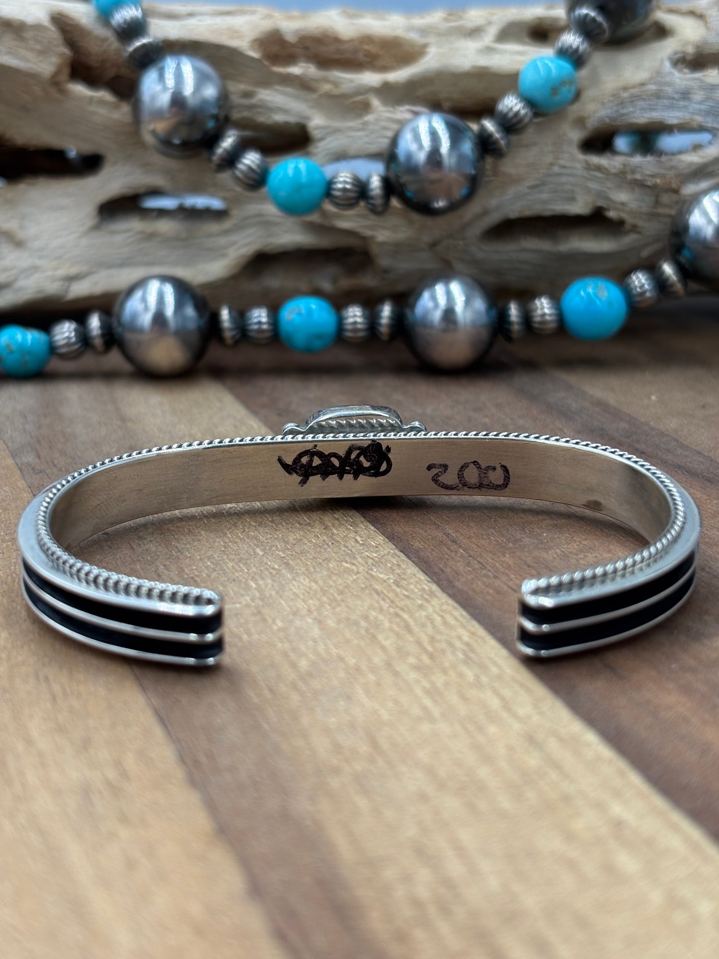 Turquoise Cuff #9826-10 by Yazzie, Navajo
