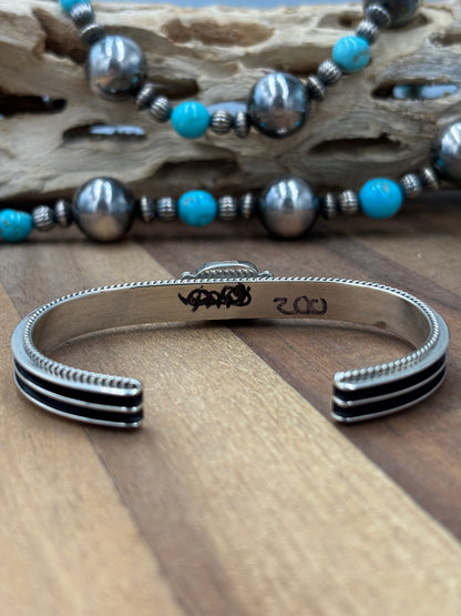 Turquoise Cuff #9826-10 by Yazzie, Navajo