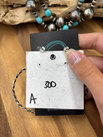 Mine #8 #812-4A Hoop Earrings by Elouise Kee, Navajo