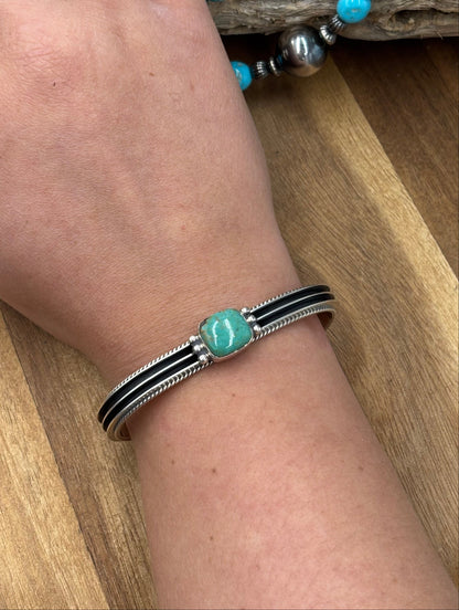 Turquoise Cuff #9826-10 by Yazzie, Navajo