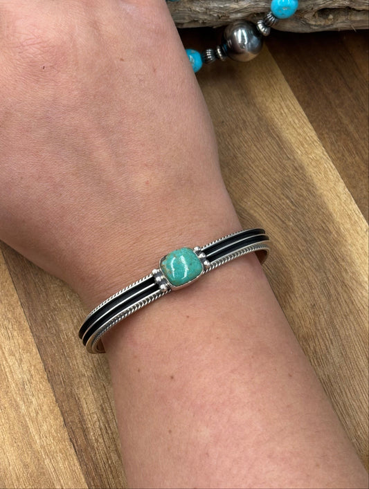Turquoise Cuff #9826-10 by Yazzie, Navajo