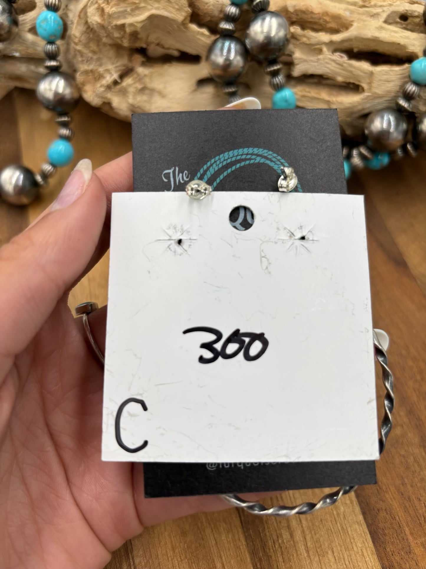 Mine #8 #812-3C Hoop Earrings by Elouise Kee, Navajo