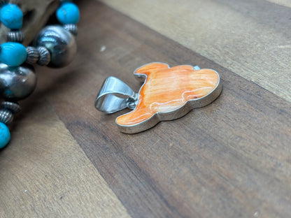 Orange Spiny #913-10 Cow Pendant
