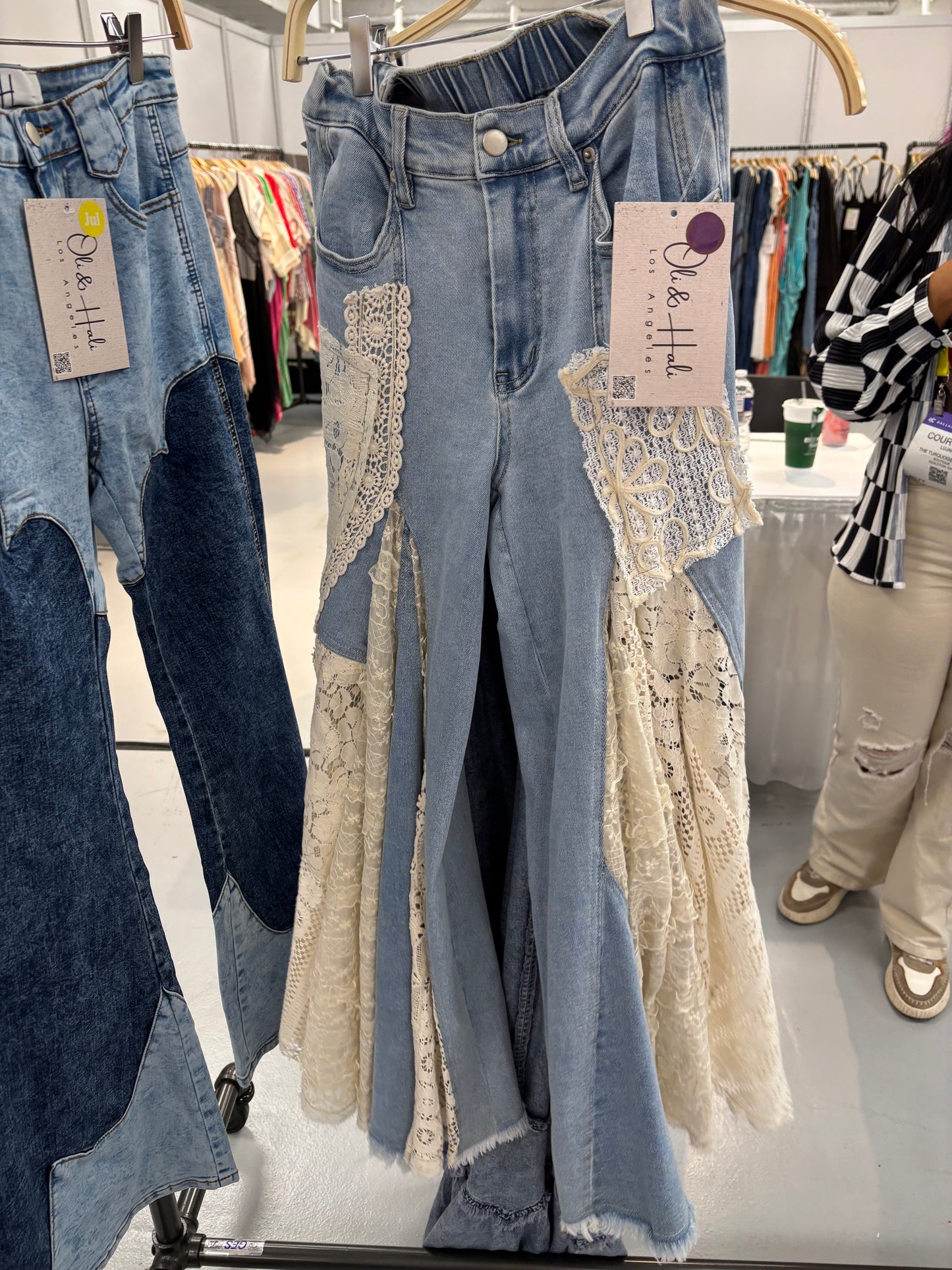 The Wildflower Lace Inset Flare Jeans