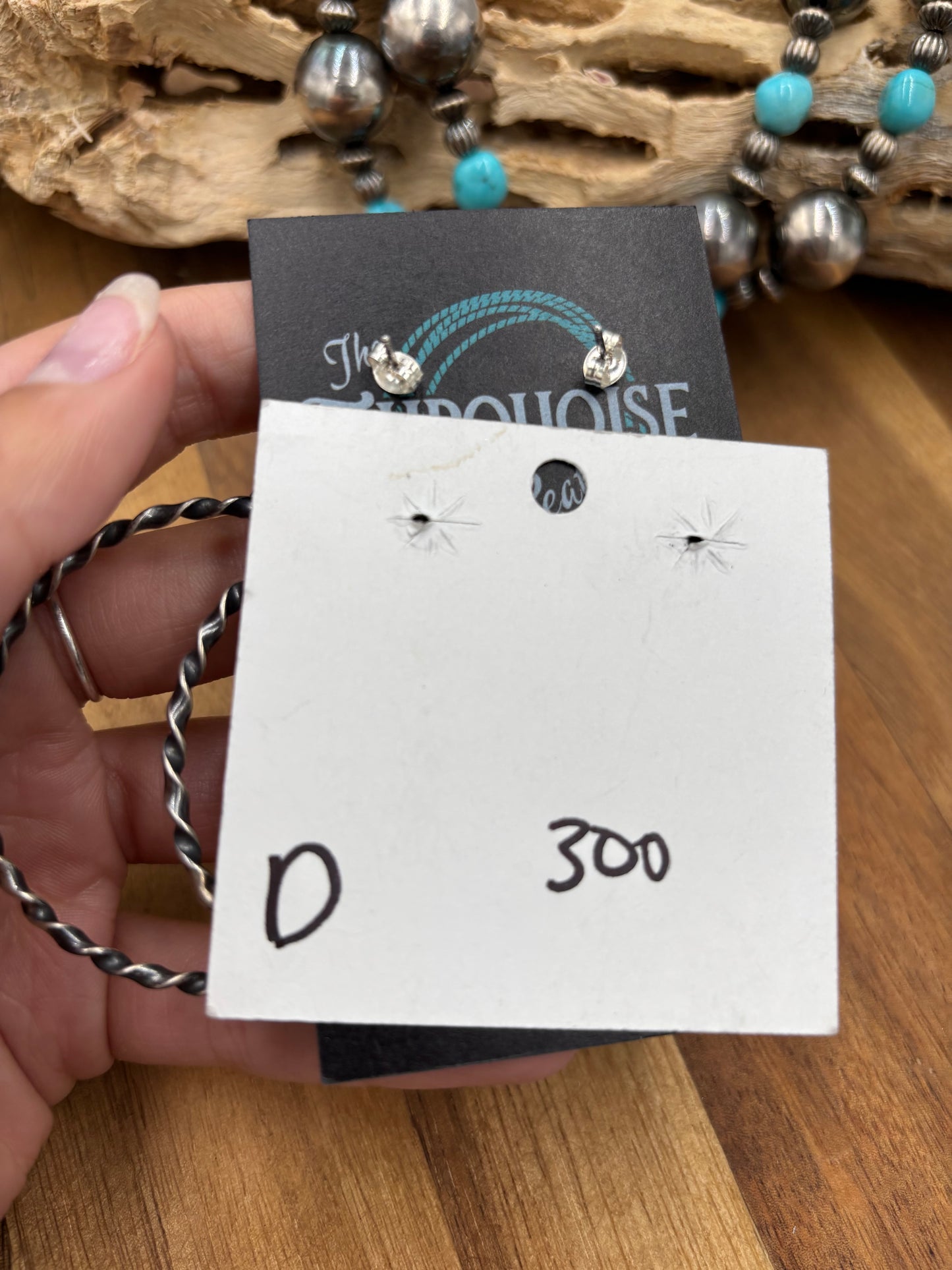 Mine #8 #812-2D Hoop Earrings by Elouise Kee, Navajo