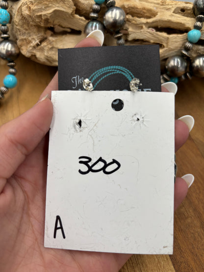 White Buffalo #826-3A Hoop Earrings by Elouise Kee, Navajo