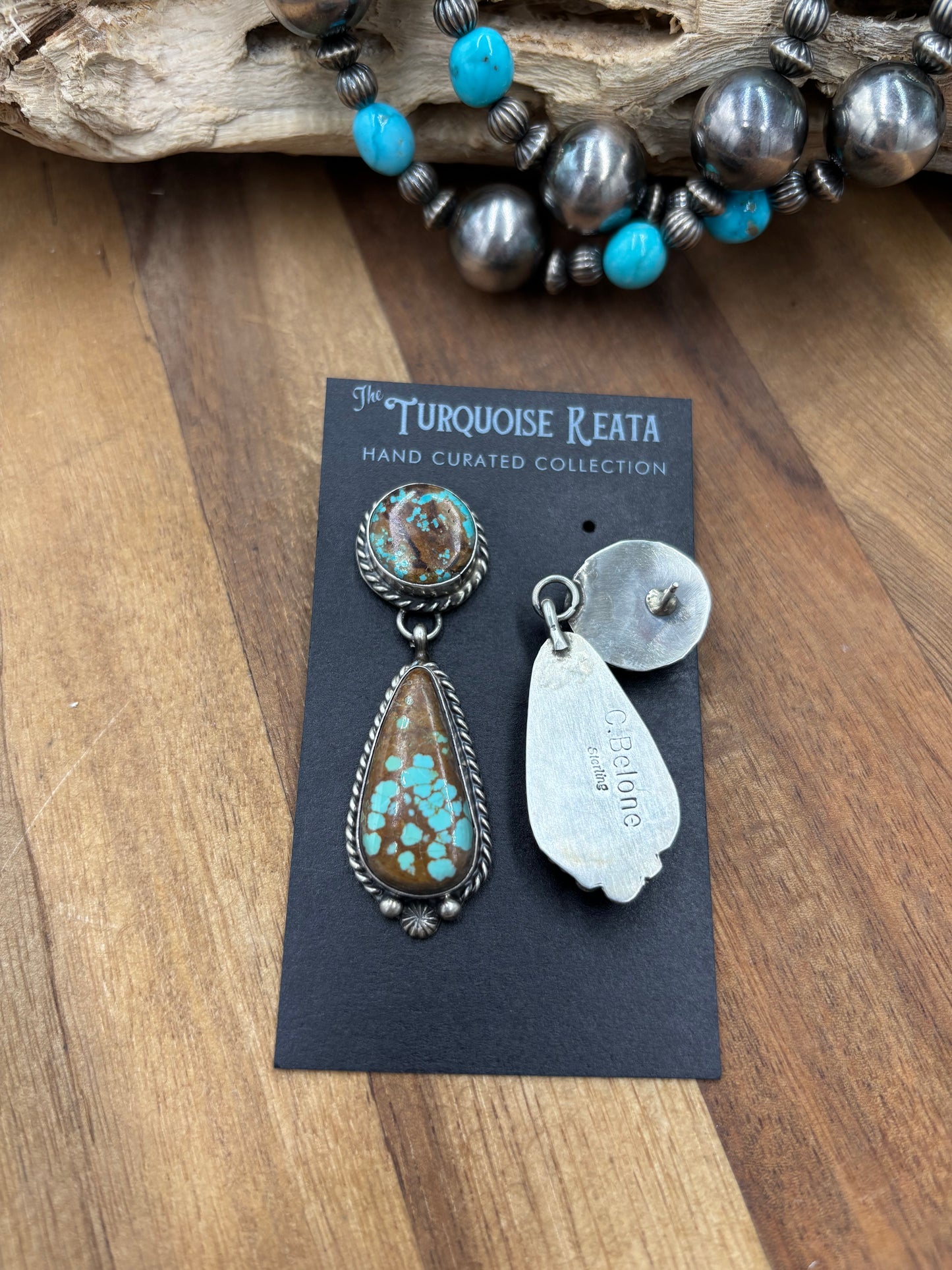 Mine #8 #826-4E Earrings by Chassity Belone, Navajo