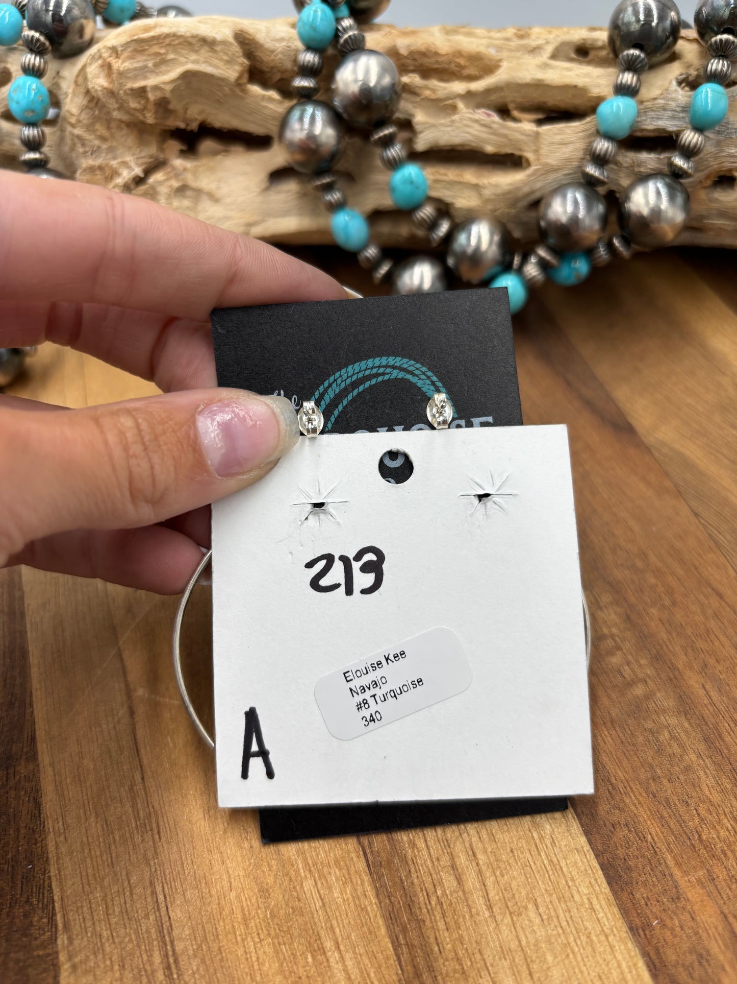 Mine #8 #826-2A Hoop Earrings by Elouise Kee, Navajo