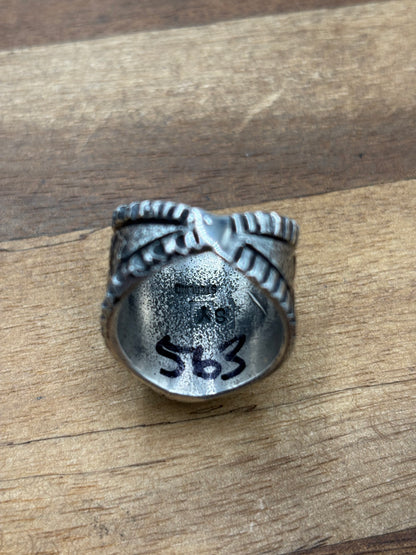 Turquoise #926-5 Ring Size 8.75 by Stanford Yazzie, Navajo