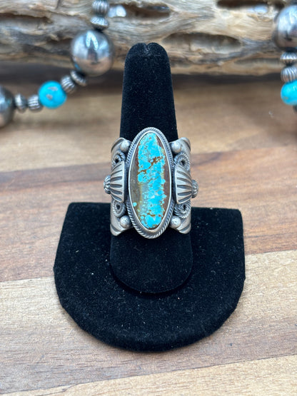 Turquoise #926-4 Ring Size 10 by JJ, Navajo