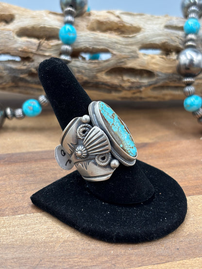 Turquoise #926-4 Ring Size 10 by JJ, Navajo
