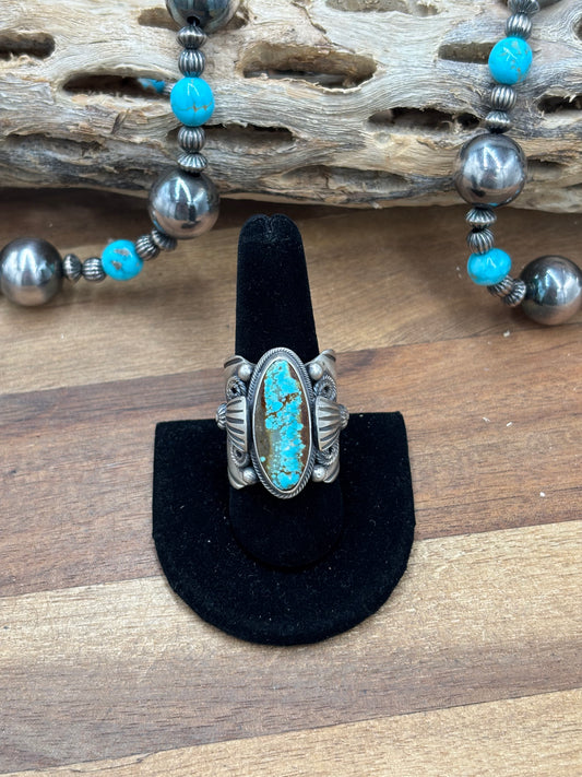 Turquoise #926-4 Ring Size 10 by JJ, Navajo