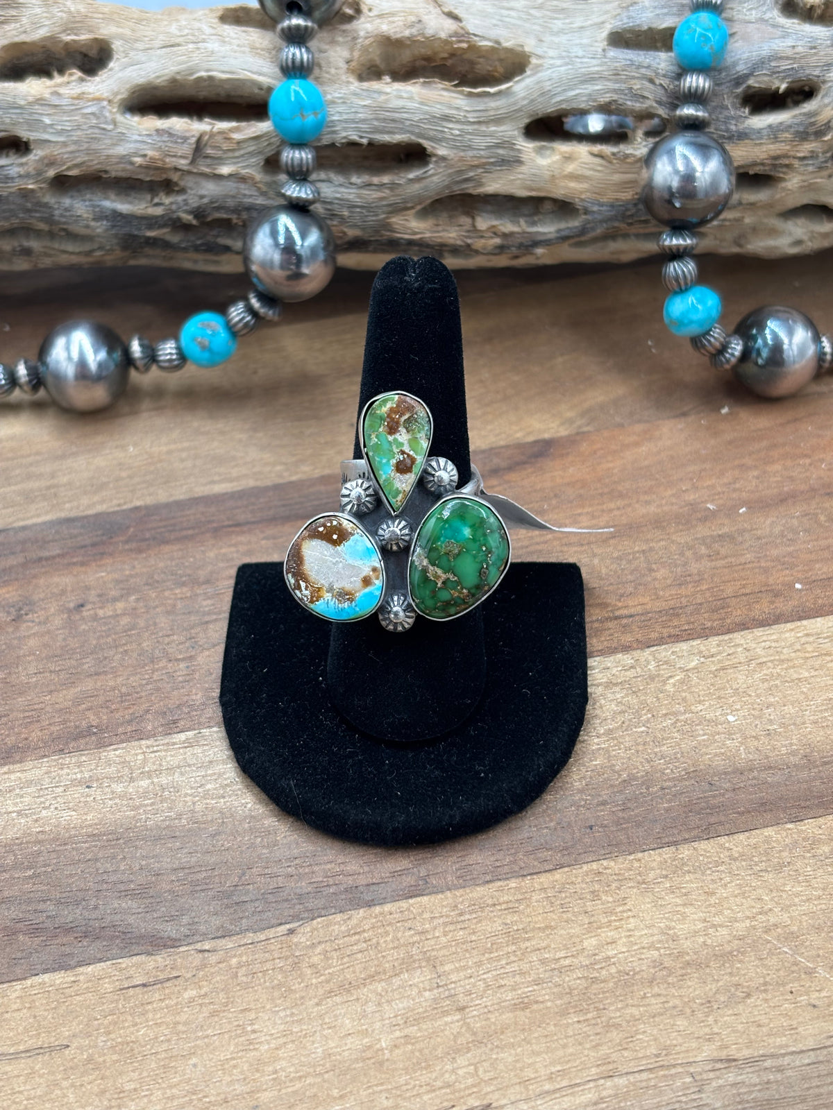 Sonoran Gold #926-7 Adjustable Three Stone Ring