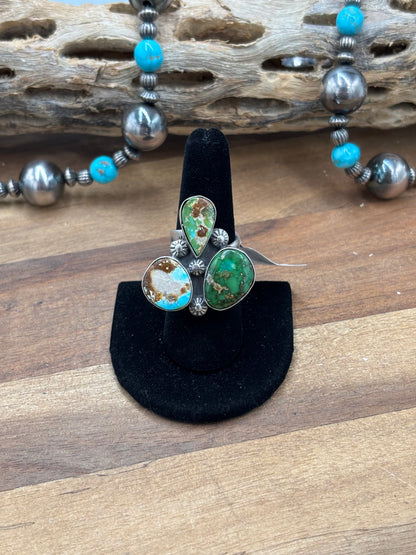 Sonoran Gold #926-7 Adjustable Three Stone Ring