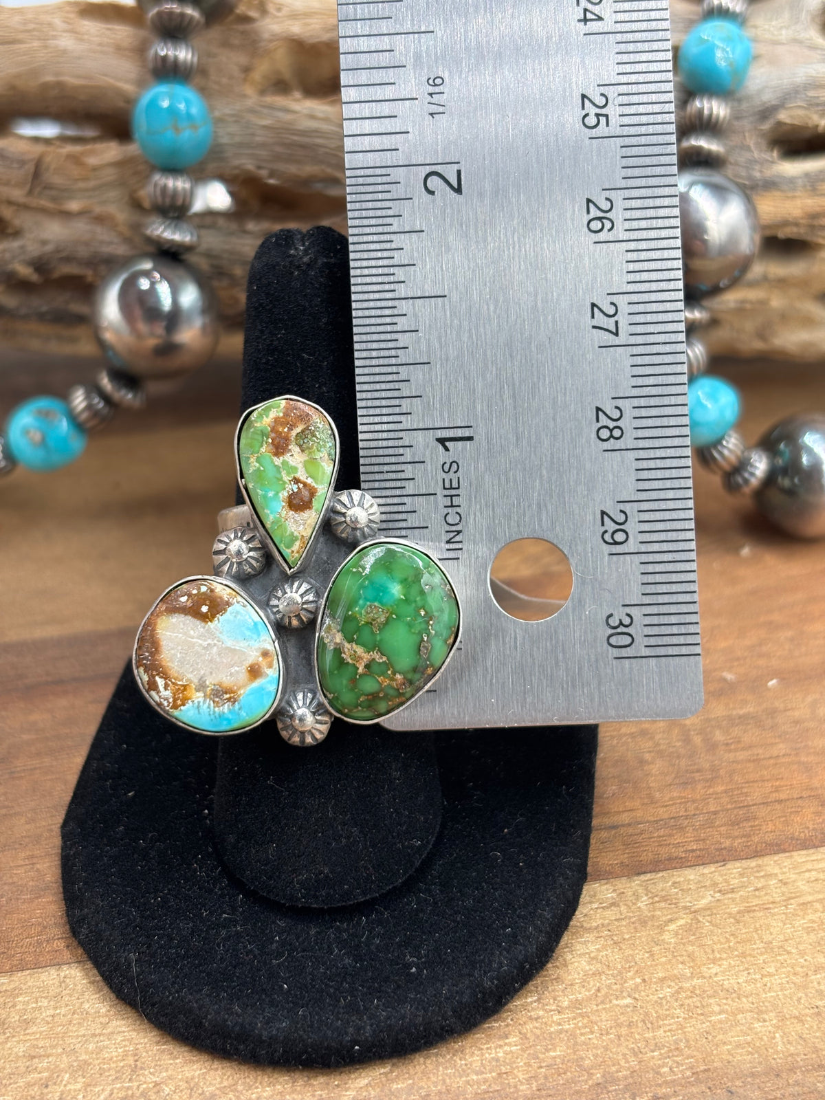 Sonoran Gold #926-7 Adjustable Three Stone Ring