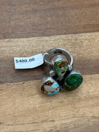 Sonoran Gold #926-7 Adjustable Three Stone Ring