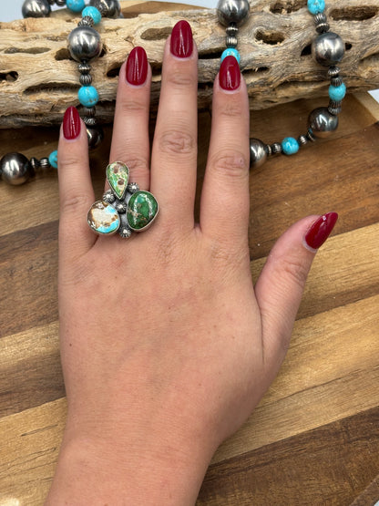 Sonoran Gold #926-7 Adjustable Three Stone Ring