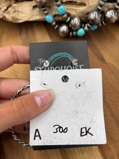 Mine #8 #826-1A Hoop Earrings by Elouise Kee, Navajo