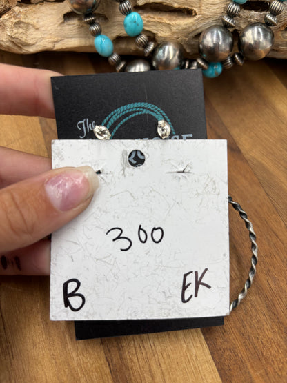 Mine #8 #826-1B Hoop Earrings by Elouise Kee, Navajo