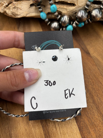 Mine #8 #826-1C Hoop Earrings by Elouise Kee, Navajo