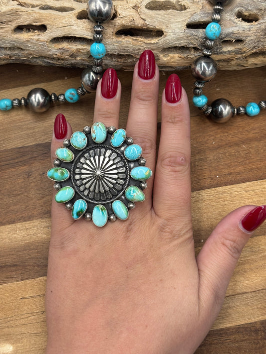 Sonoran Gold #926-11 Adjustable Ring by Tom Lewis, Navajo