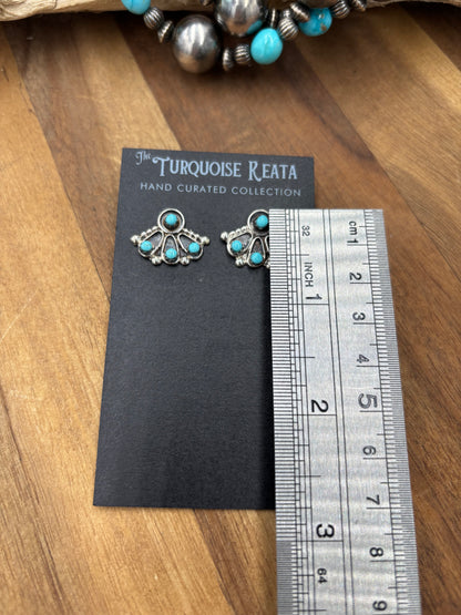 Turquoise Earrings #825-6 by Joan Cheama, Zuni