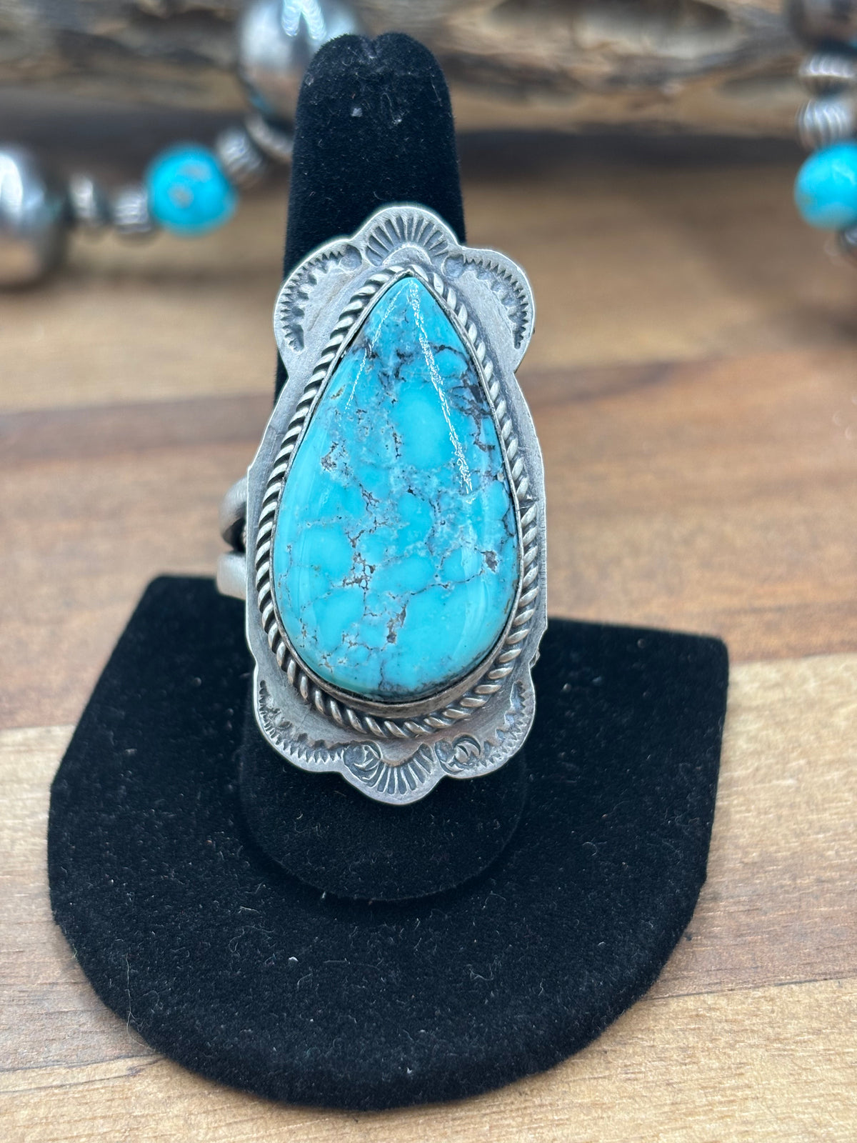 Turquoise #927-5 Adjustable Ring by Boyd Ashley, Navajo
