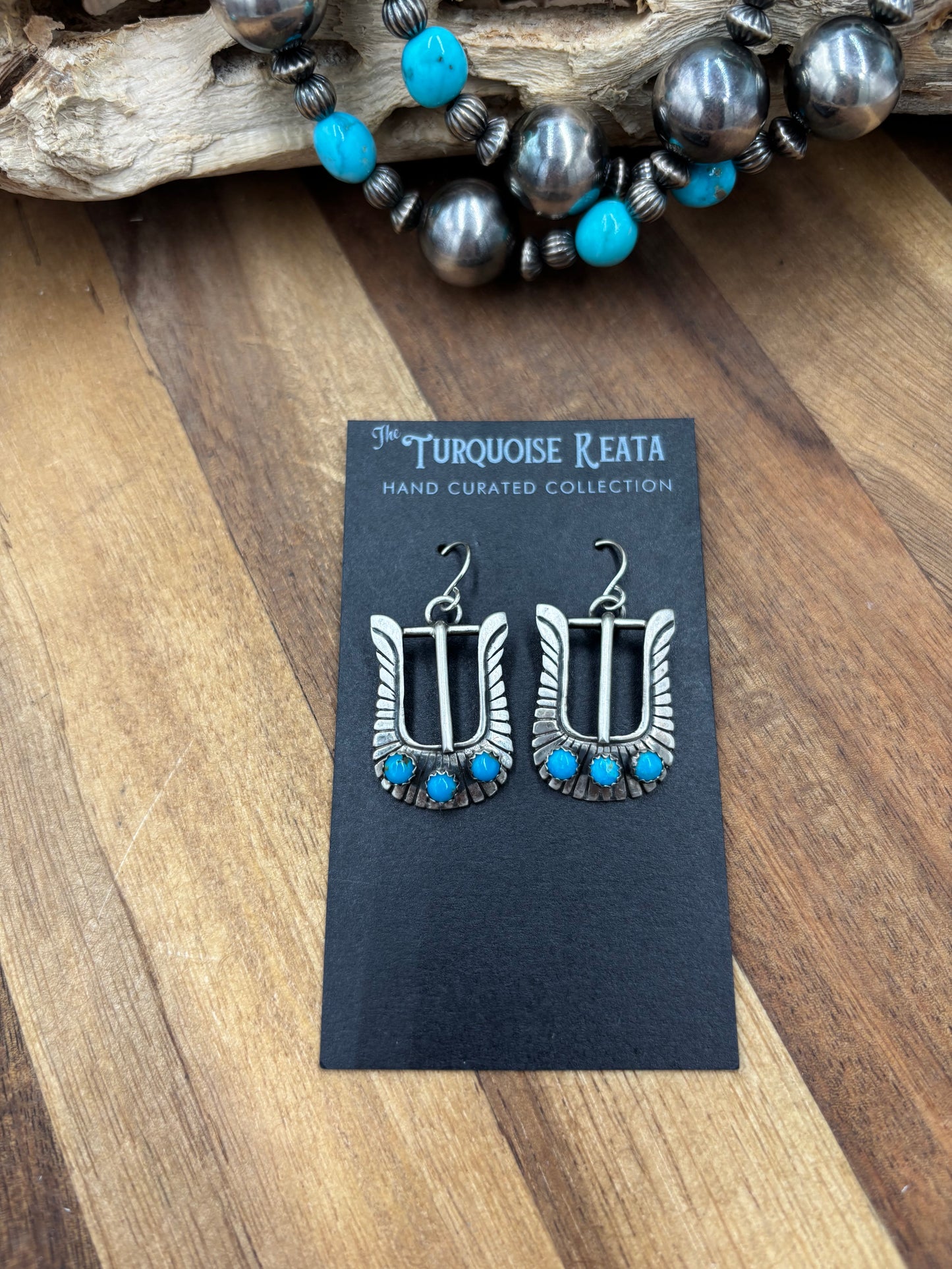 Turquoise #825-4 Buckle Earrings