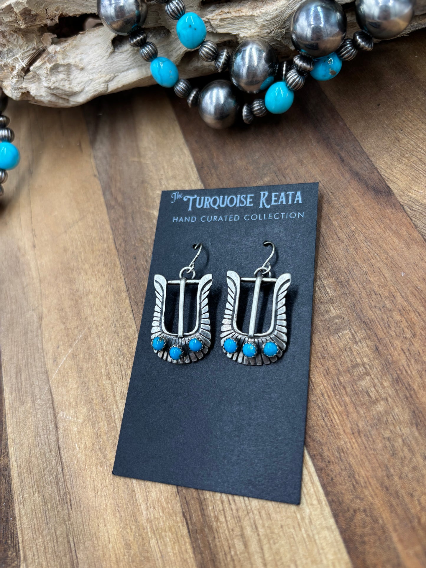 Turquoise #825-4 Buckle Earrings