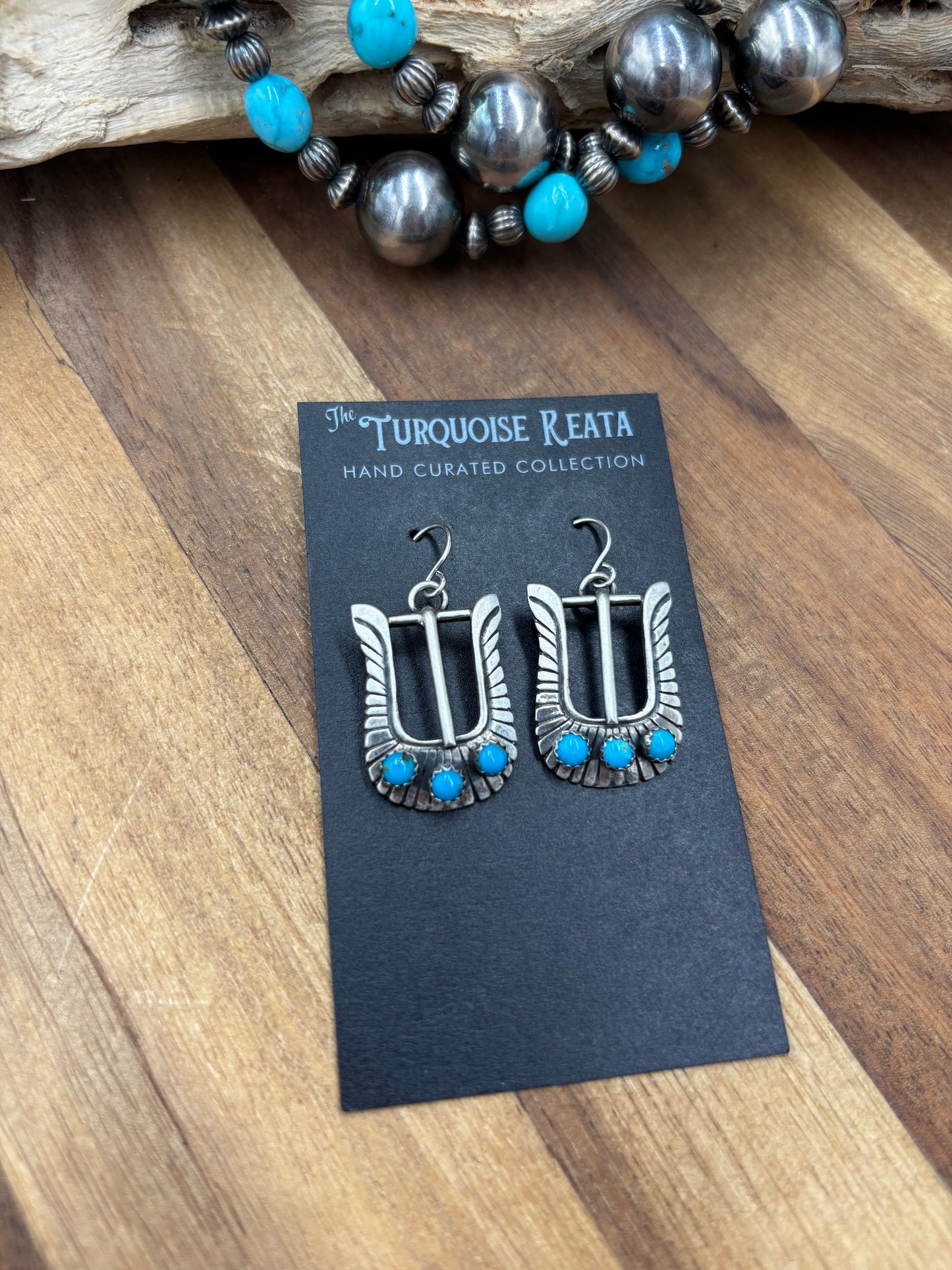 Turquoise #825-4 Buckle Earrings