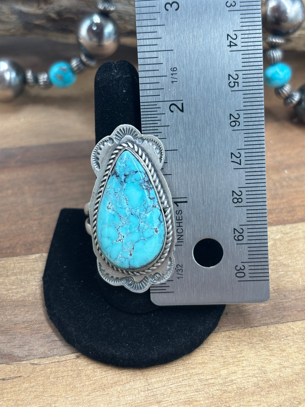 Turquoise #927-5 Adjustable Ring by Boyd Ashley, Navajo