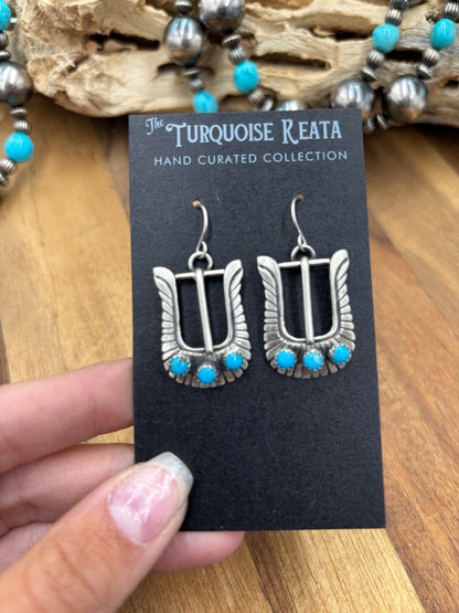 Turquoise #825-4 Buckle Earrings