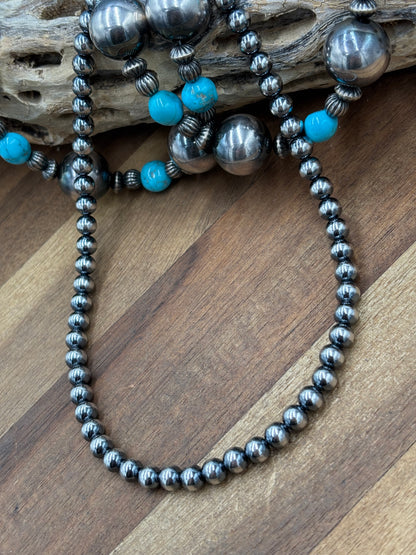 14" 6mm #917-6 Sterling Silver Pearl Necklace