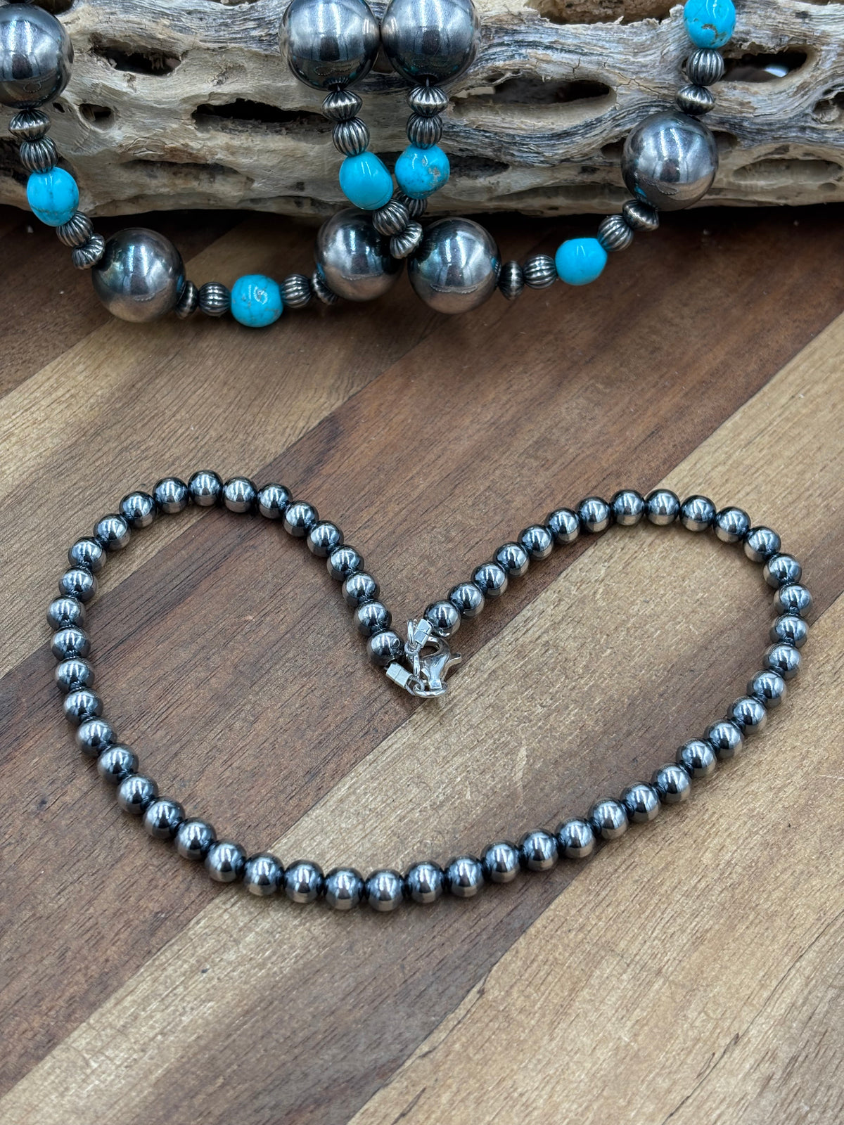 14" 6mm #917-6 Sterling Silver Pearl Necklace
