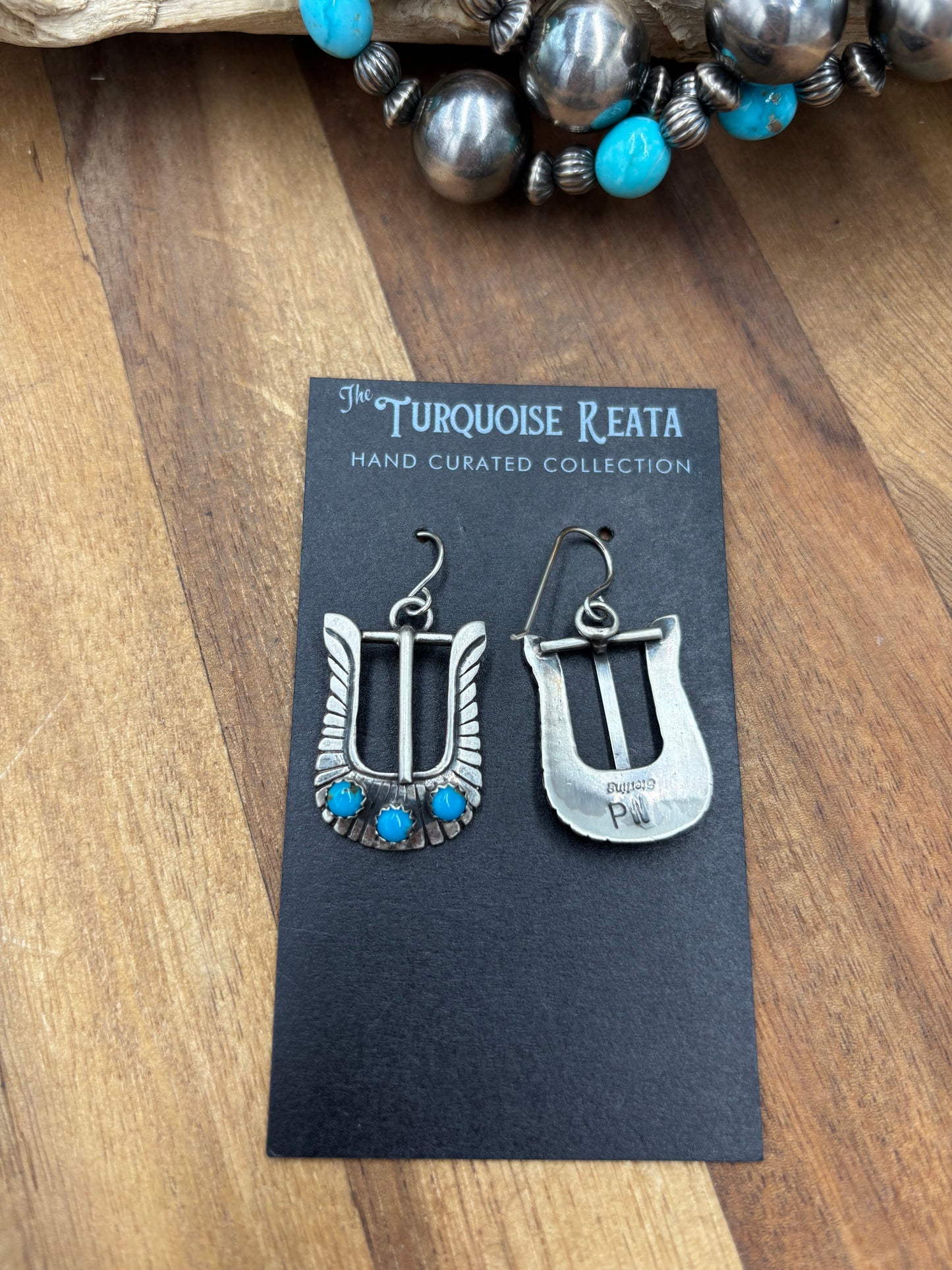 Turquoise #825-4 Buckle Earrings