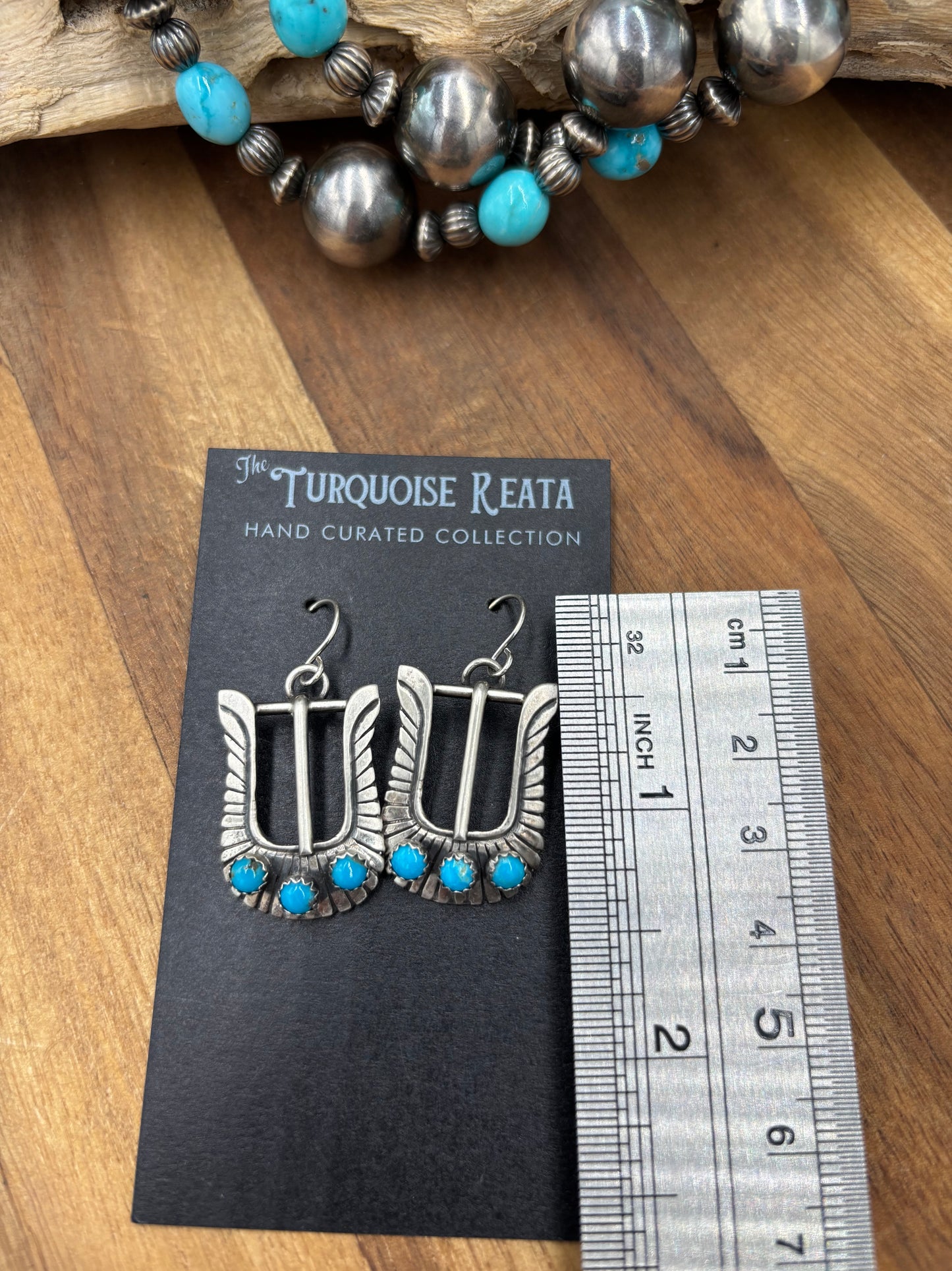 Turquoise #825-4 Buckle Earrings