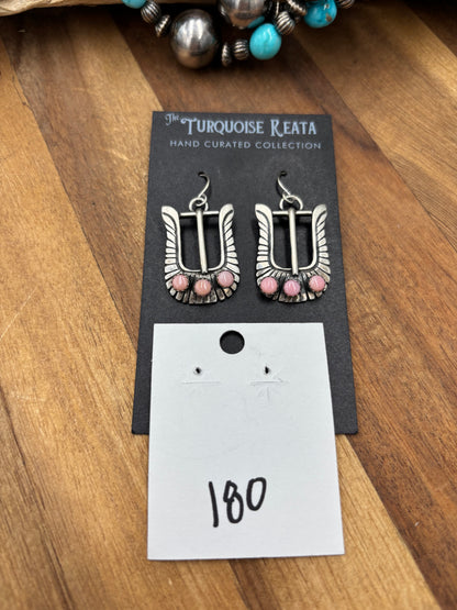 Pink Conch #825-2 Buckle Earrings