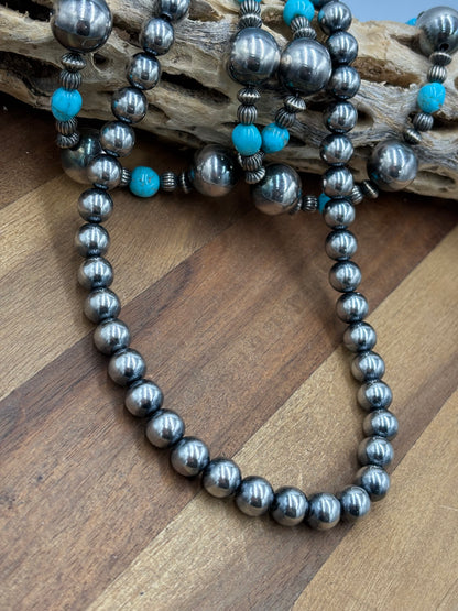 18” 10mm #917-2 Sterling Silver Pearl Necklace