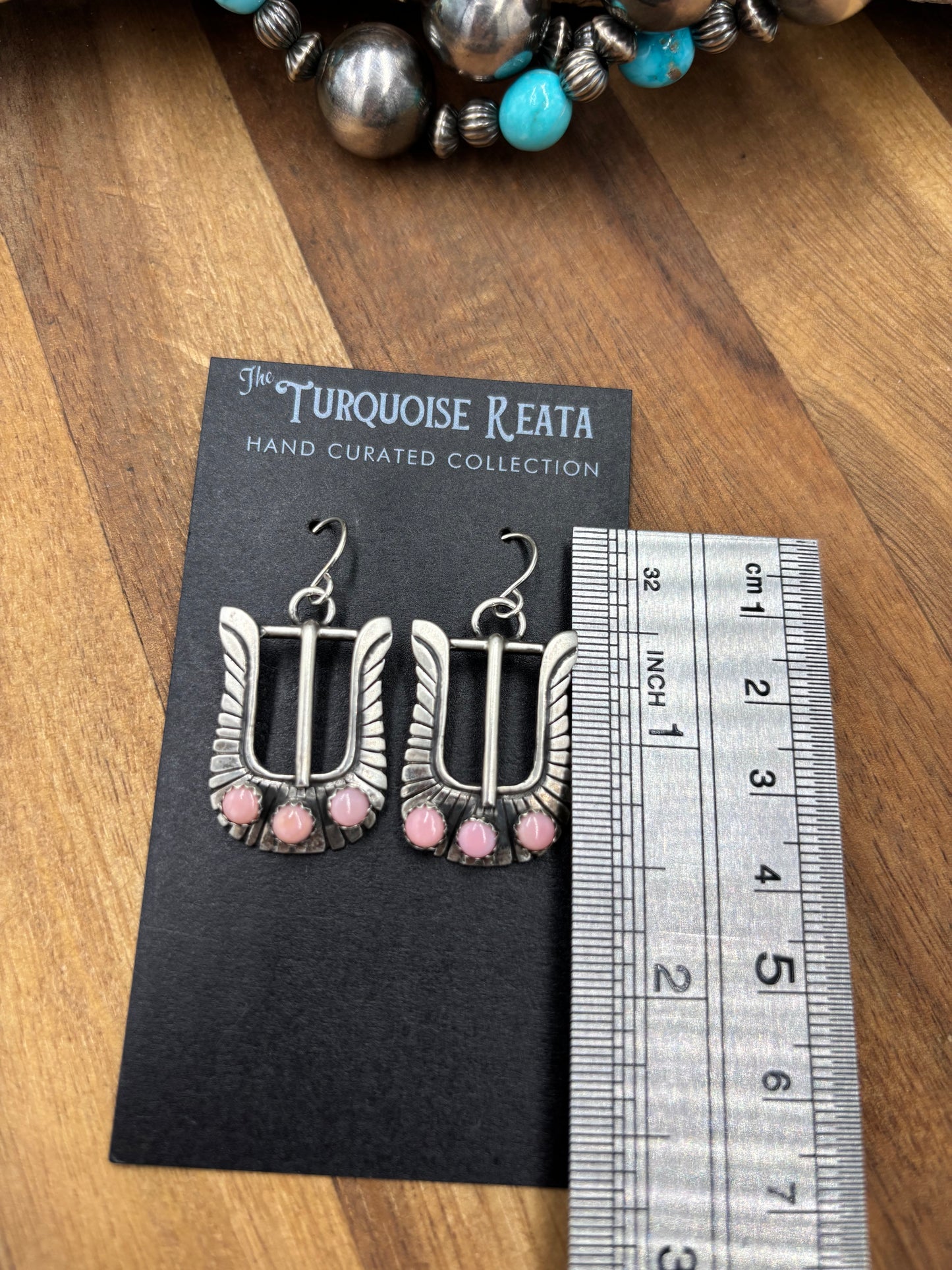 Pink Conch #825-2 Buckle Earrings