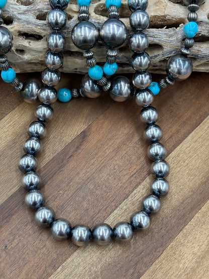 18” 12mm #917-1 Sterling Silver Pearl Necklace
