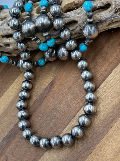18” 12mm #917-1 Sterling Silver Pearl Necklace