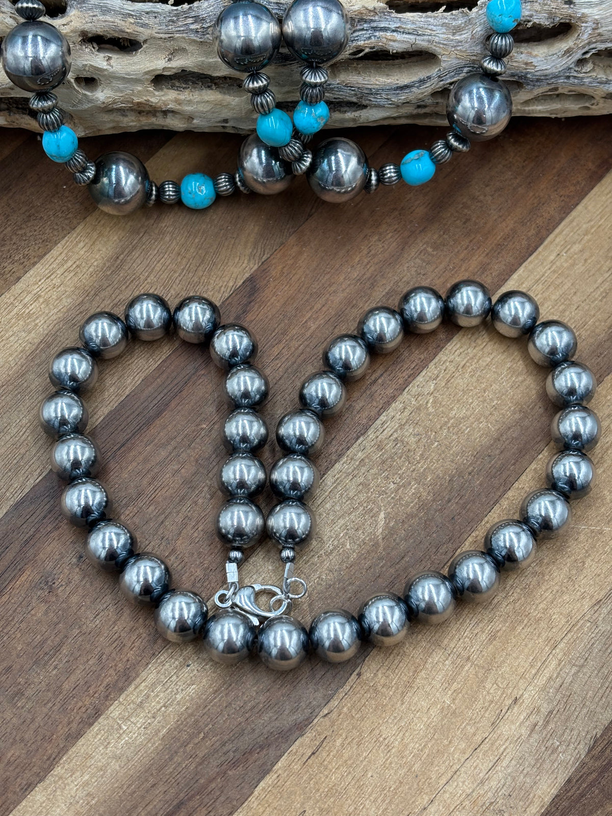 18” 12mm #917-1 Sterling Silver Pearl Necklace