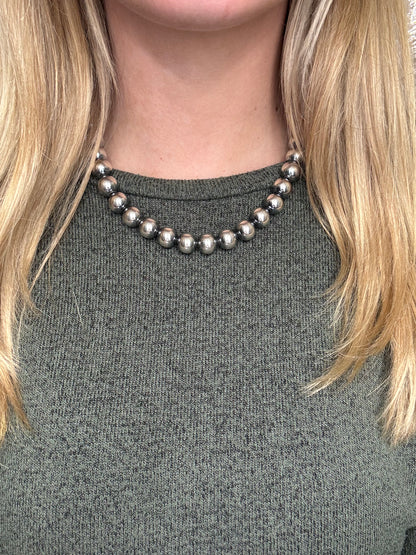 18” 12mm #917-1 Sterling Silver Pearl Necklace
