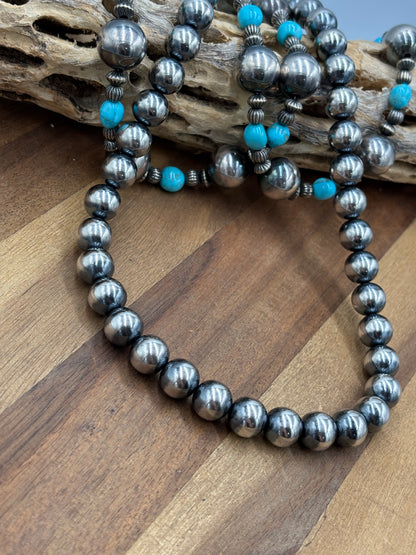 20” 12mm #916-1 Sterling Silver Pearl Necklace