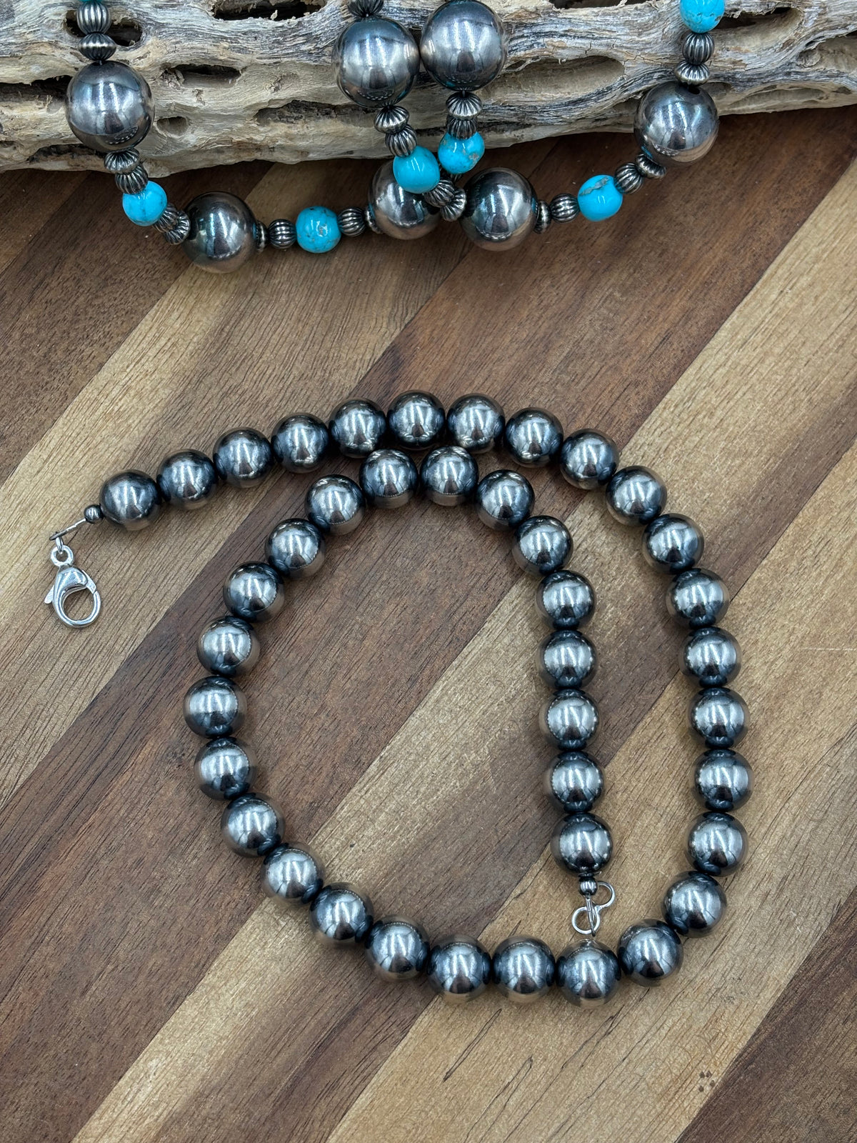 20” 12mm #916-1 Sterling Silver Pearl Necklace