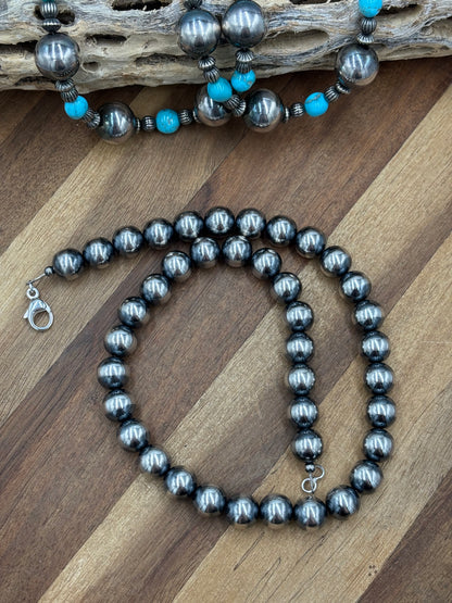 20” 12mm #916-1 Sterling Silver Pearl Necklace