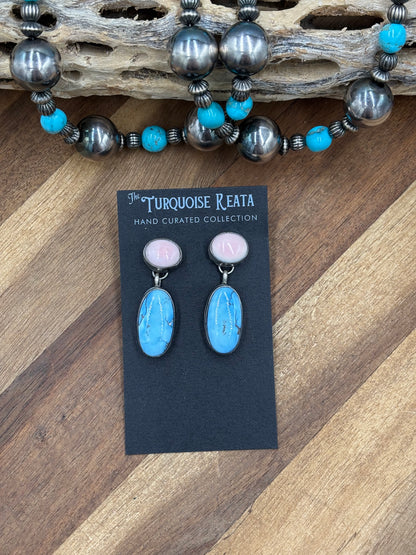 Pink Conch & Golden Hills #917-8 Earrings