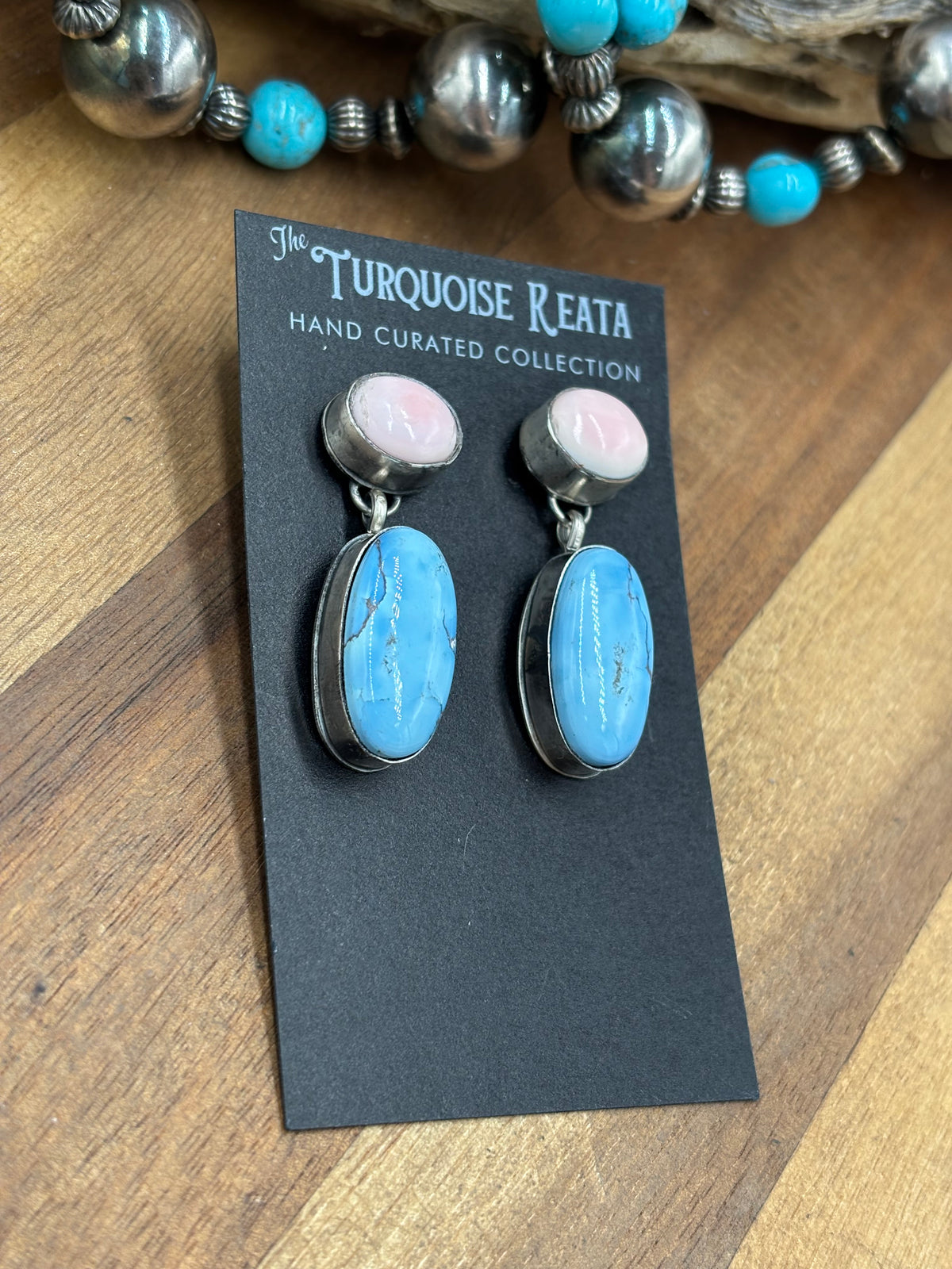 Pink Conch & Golden Hills #917-8 Earrings