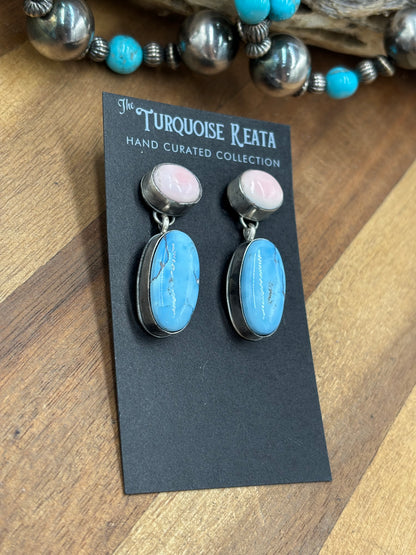Pink Conch & Golden Hills #917-8 Earrings